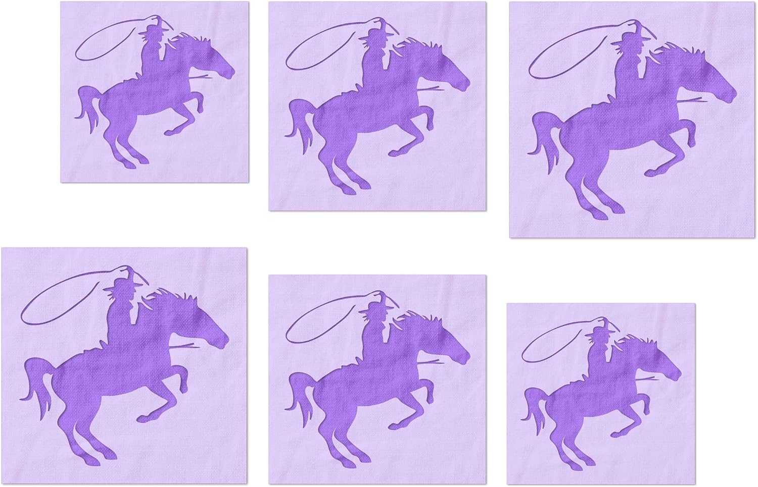 Stencil Stop Cowboy Riding Horse Stencil - Reusable for DIY Projects, Painting, Drawing, Crafts - 14 Mil Mylar Plastic (18 x 17.25 inches)