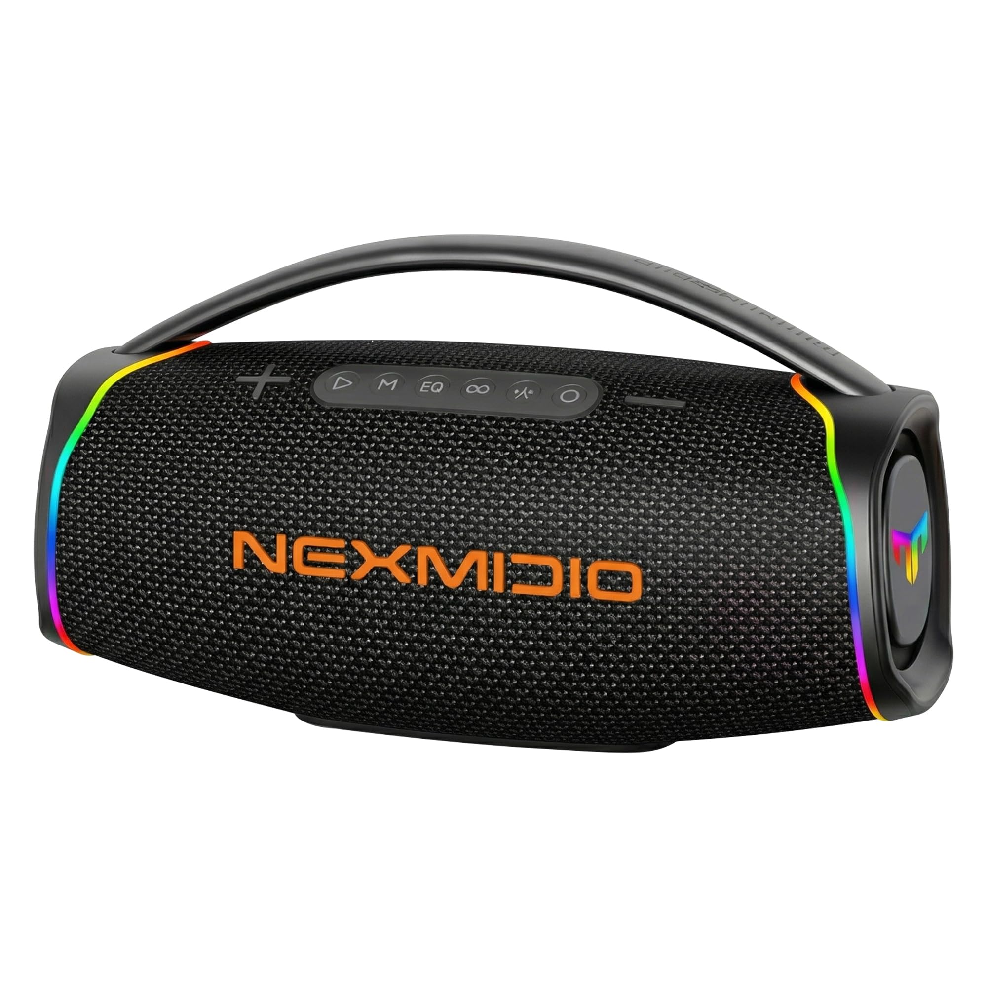 NEXMIDIO Caixa de Som Bluetooth Portátil com Luzes RGB, TWS, Rádio