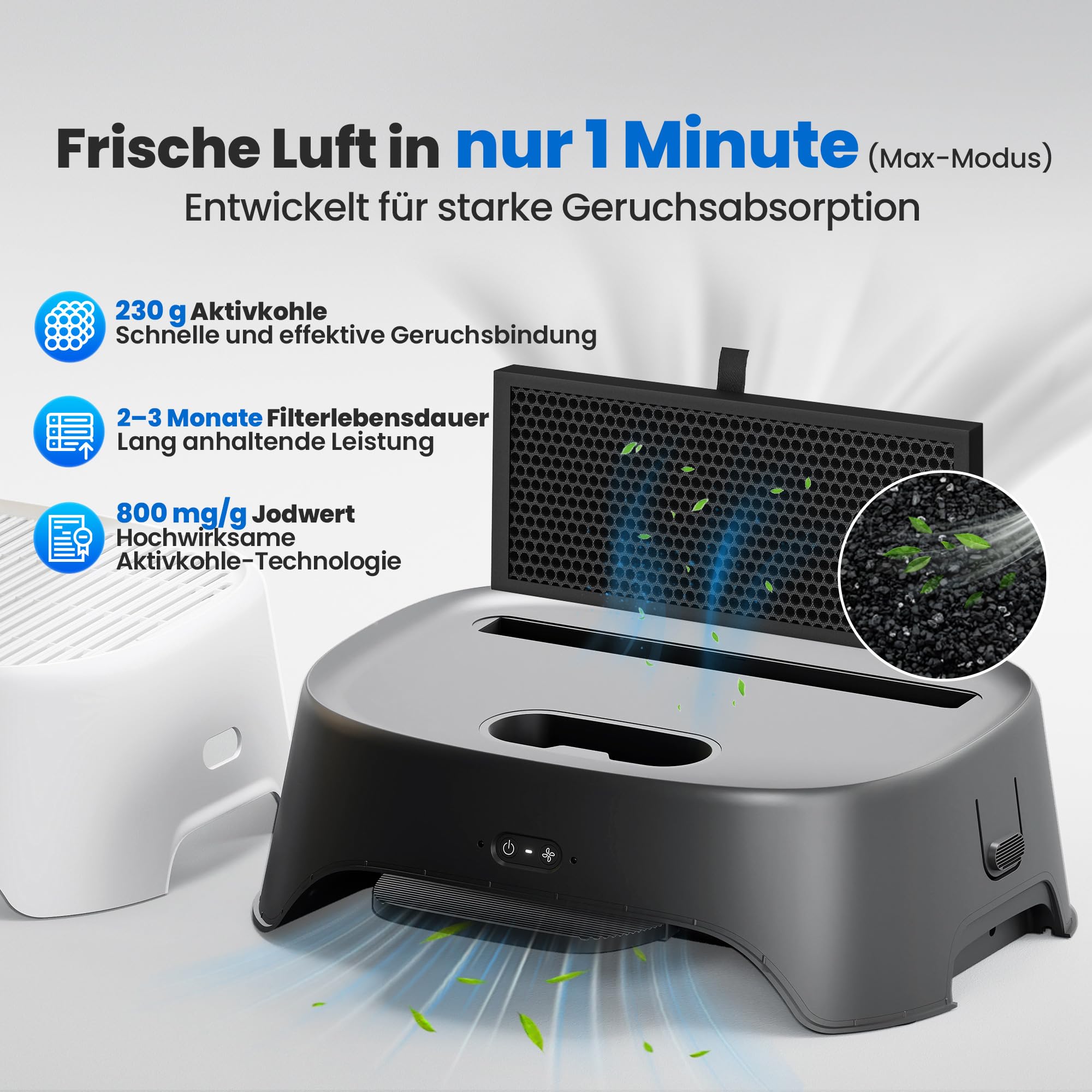 Bundle Kit 2 pezzi | Neakasa M1 Lite Lettiera Autopulente + Neakasa Airstep Pedana per Gatti | Lettiera automatica aperta (14 giorni senza pulizia, controllo tramite App, garanzia 2 anni) & Pedana pu