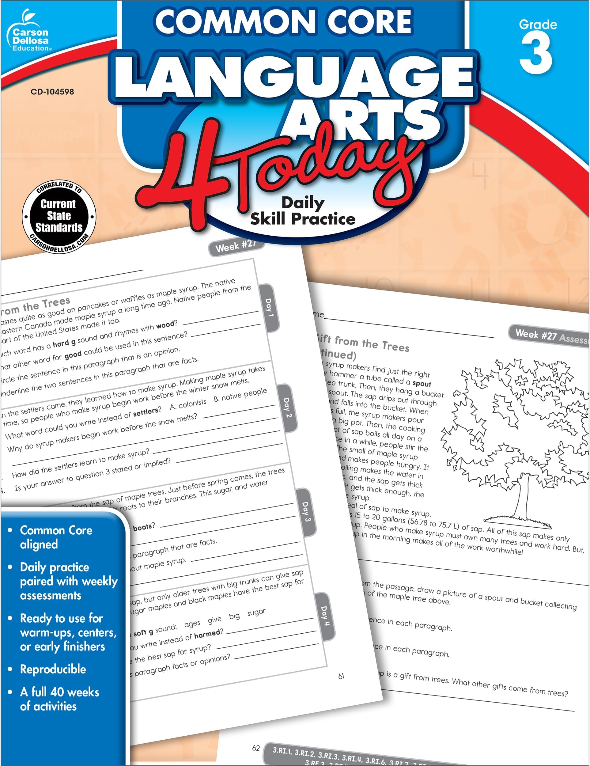 Common Core Language Arts 4 Today, Grade 3