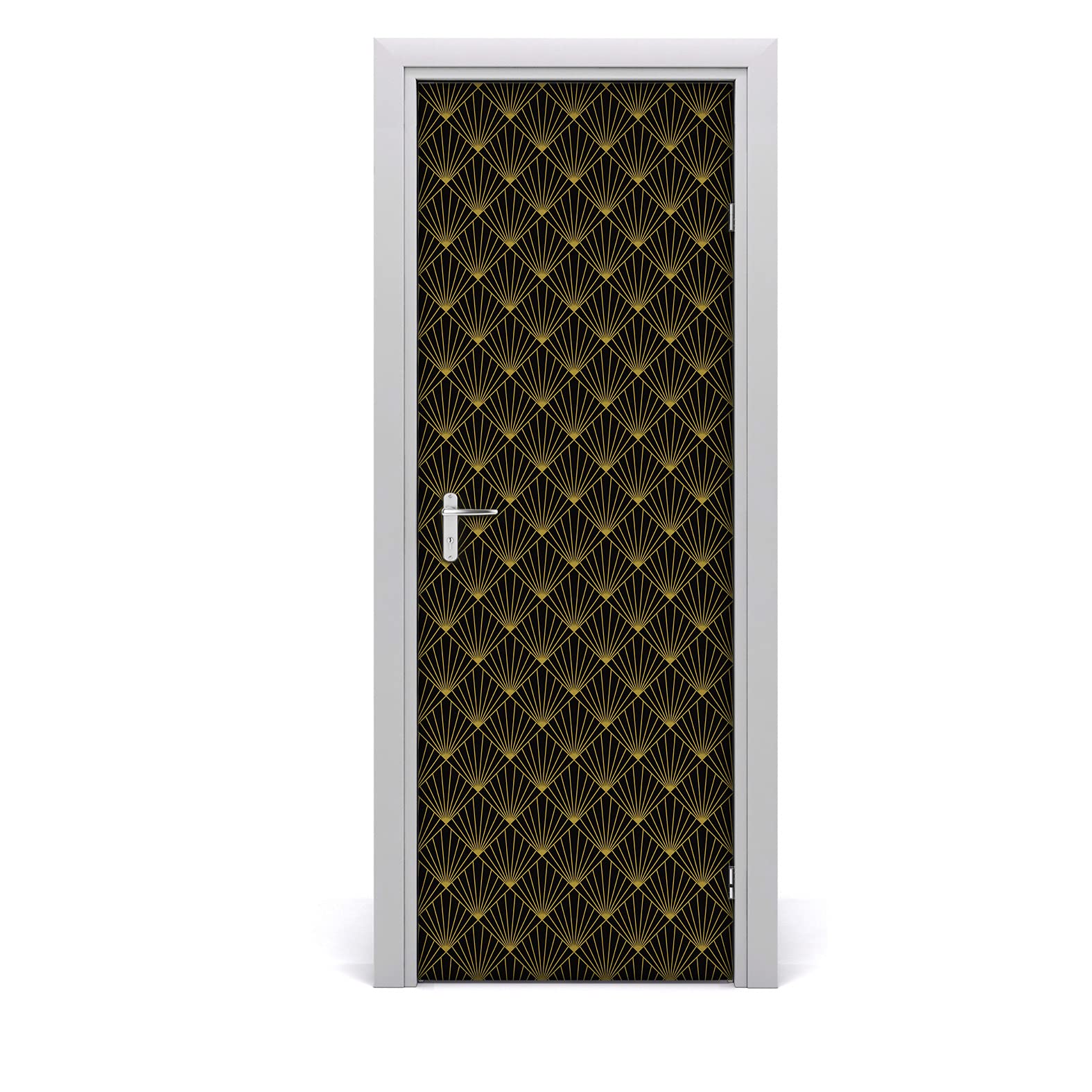 Autocollant de porte 77x200cm Coloray papier peint mural effet art déco rayons de soleil