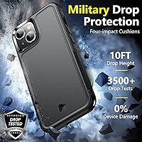 Vista 3 de SPIDERCASE Funda para iPhone 14/iPhone 15, [protección de grado militar de 15 pies] Paquete de 2