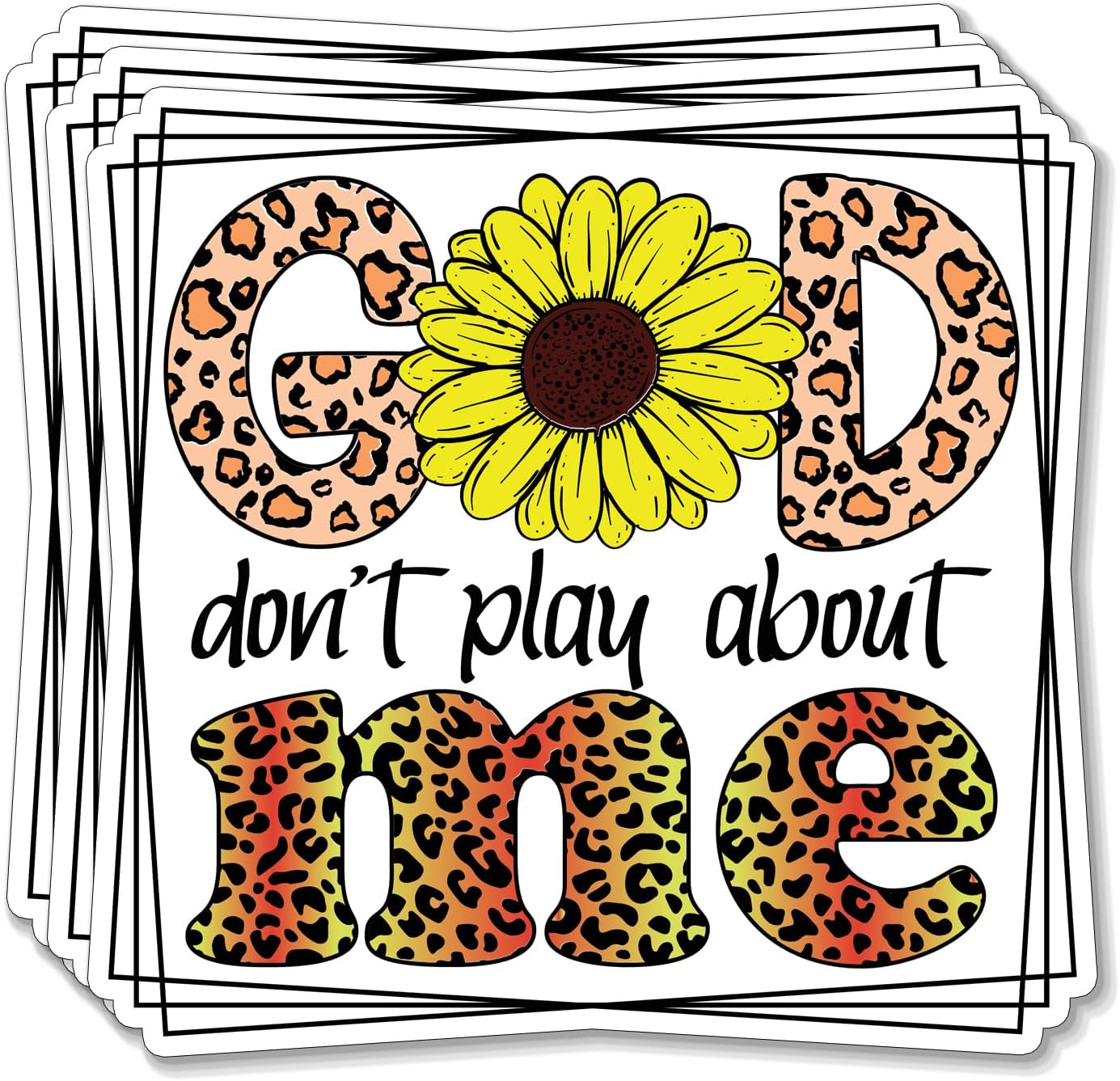 (3PCS) God Don't Play About Me Sticker for Phone Tablet Laptop Car Truck Window | 2" Sticker