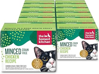 The Honest Kitchen Human Grade Grain Free Minced Chicken in Bone Broth Gravy Wet Cat Food, 2.8 oz x12