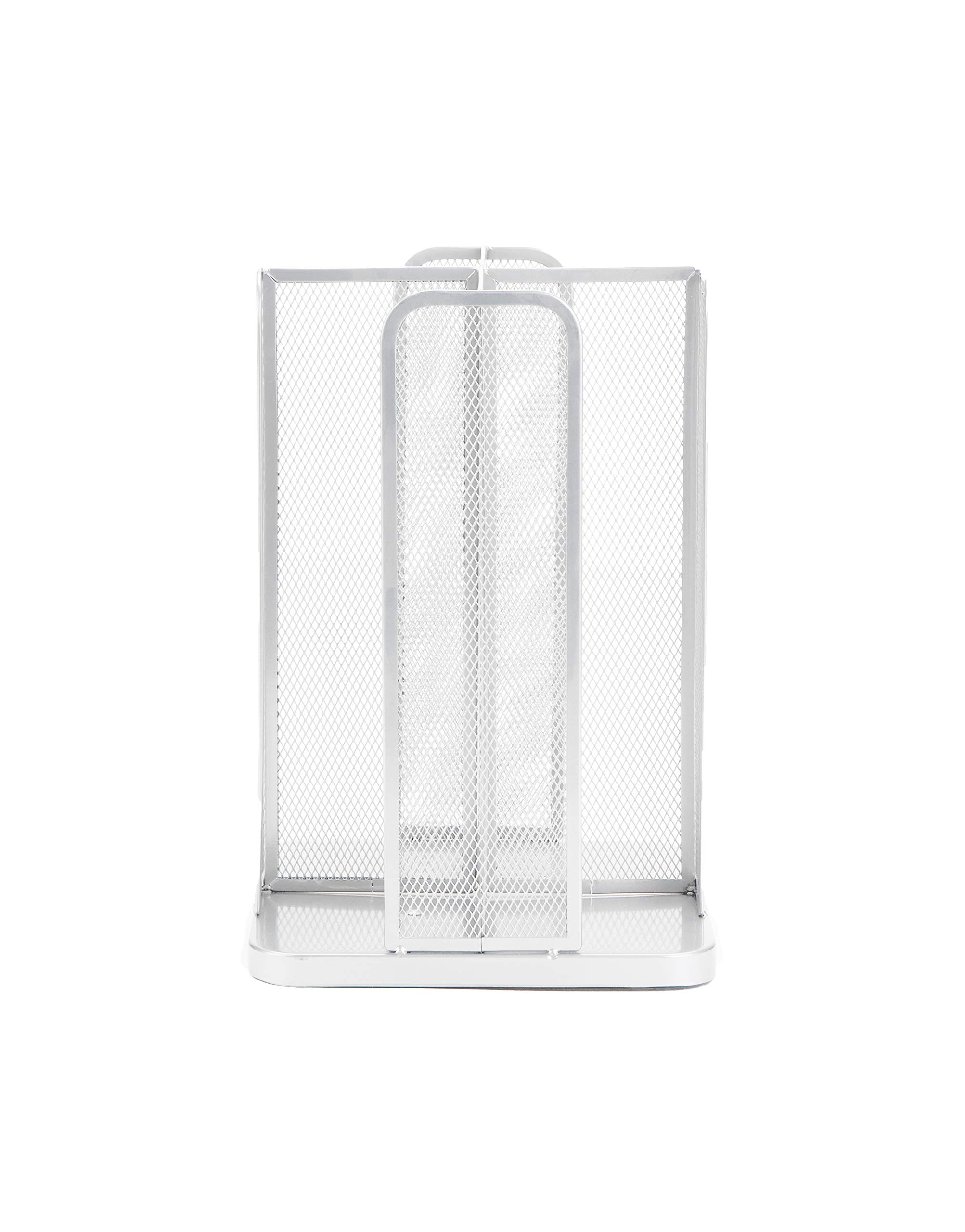 Mind Reader Cup and Lid Carousel, Countertop Org, Coffee Bar, Beverage Cup Holder, Metal Mesh, 8