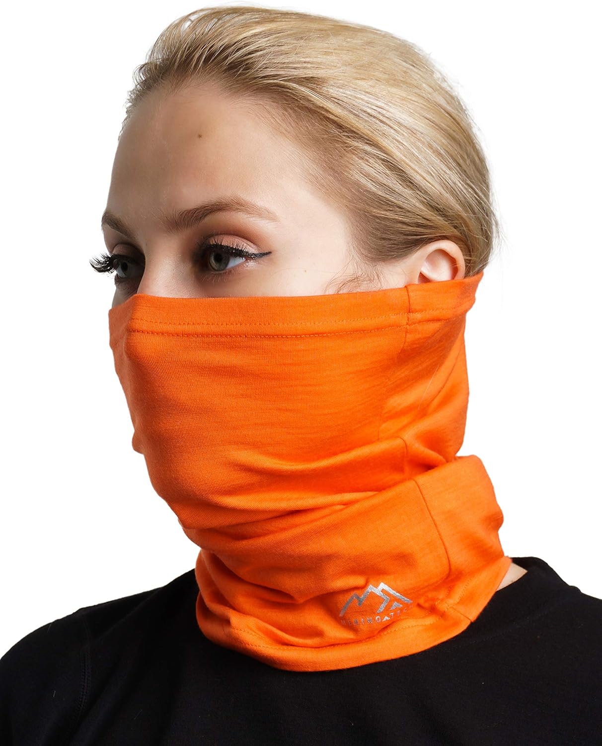 Merino Wool Ski Neck Gaiter for Women and Men (Tiger Orange) at  Men’s Clothing store