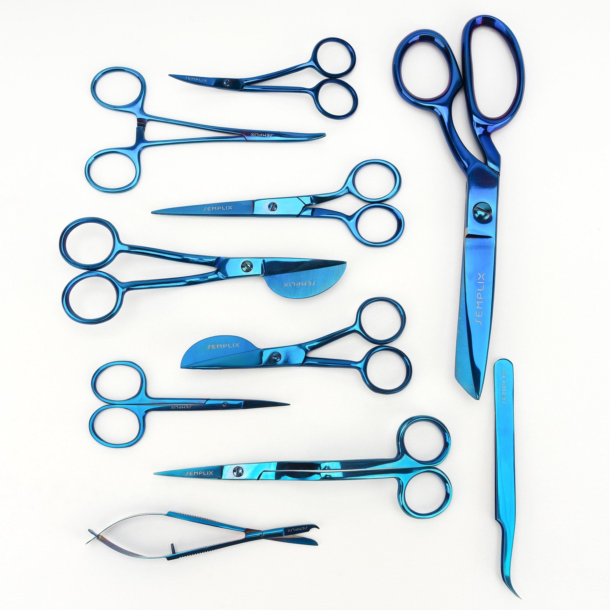 Semplix Scheren-Set (blau / 10-teilig/mit Geschenkbox)