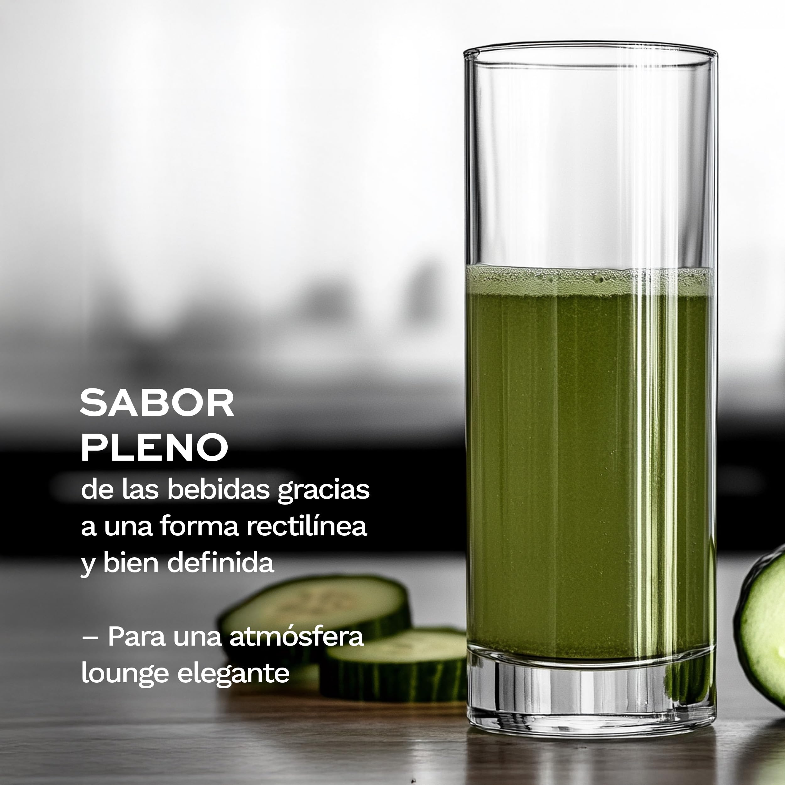 Stölzle Lausitz Vasos Highball New York Bar 6 Piezas 450 ml – Elegantes vasos de cristal para cócteles, agua y zumo – Cristalería de alta calidad – Apto para lavavajillas y resistente a golpes