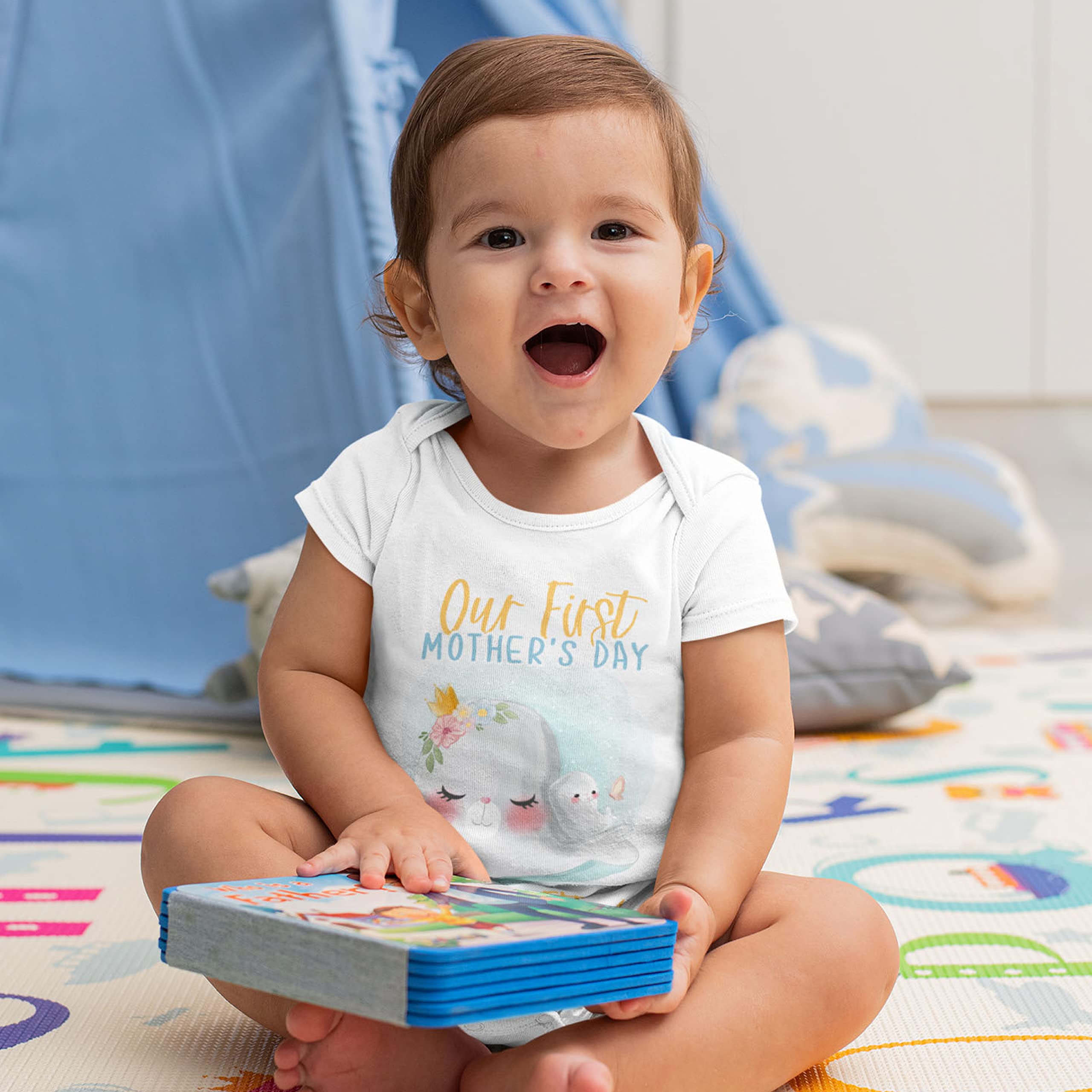 Mother's Day Gifts, Our First Mothers Day Matching Outfits, Personalized Matching Mommy Shirt & Baby Bodysuit | 9 Designs | Mother Daughter Matching Shirts, Mom Shirt & Baby Onesie, 1st Mothers Day