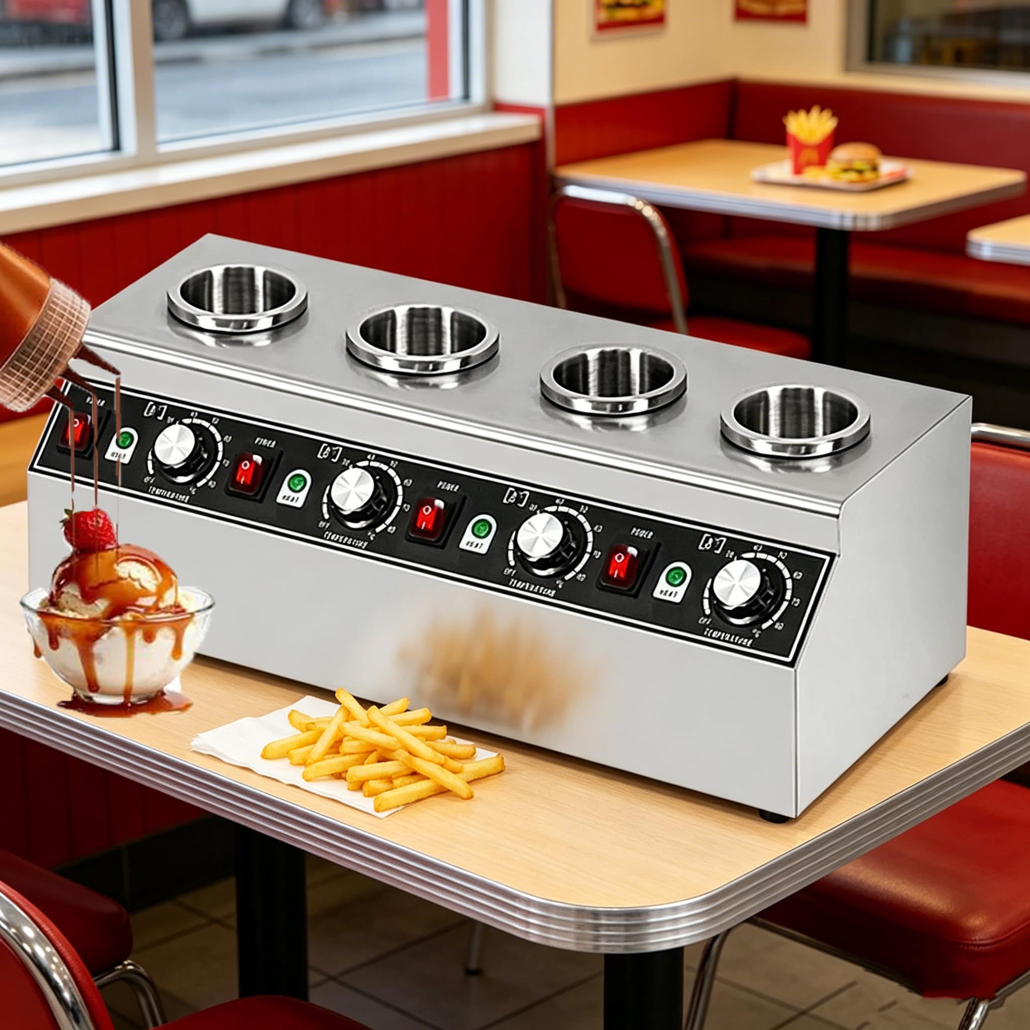 Chauffe-Sauces électrique pour éviter les sauces figées et le chocolat brûlé
