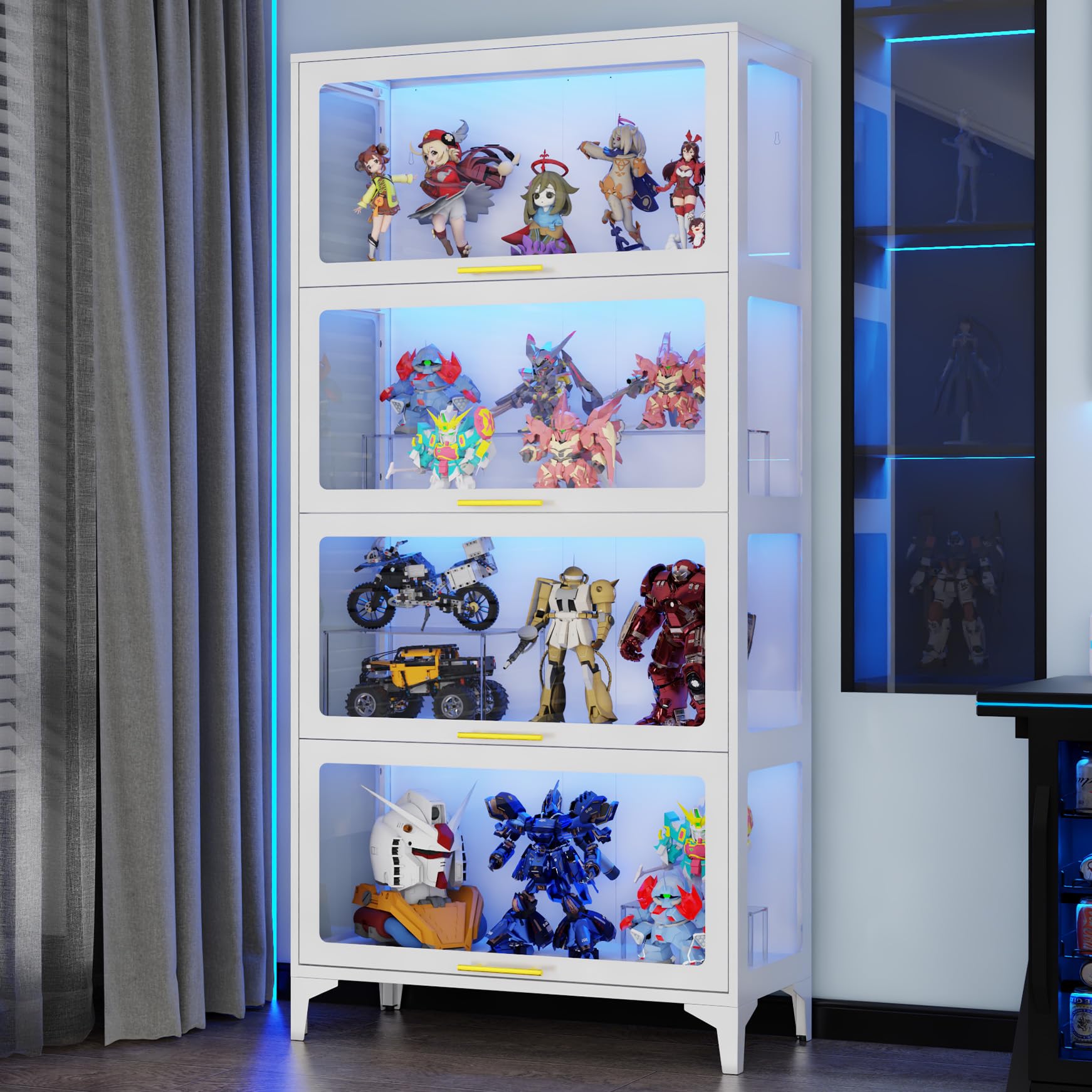 Amazon.com: CXUZCZ White 65 Inch Tall Metal Display Cabinet with