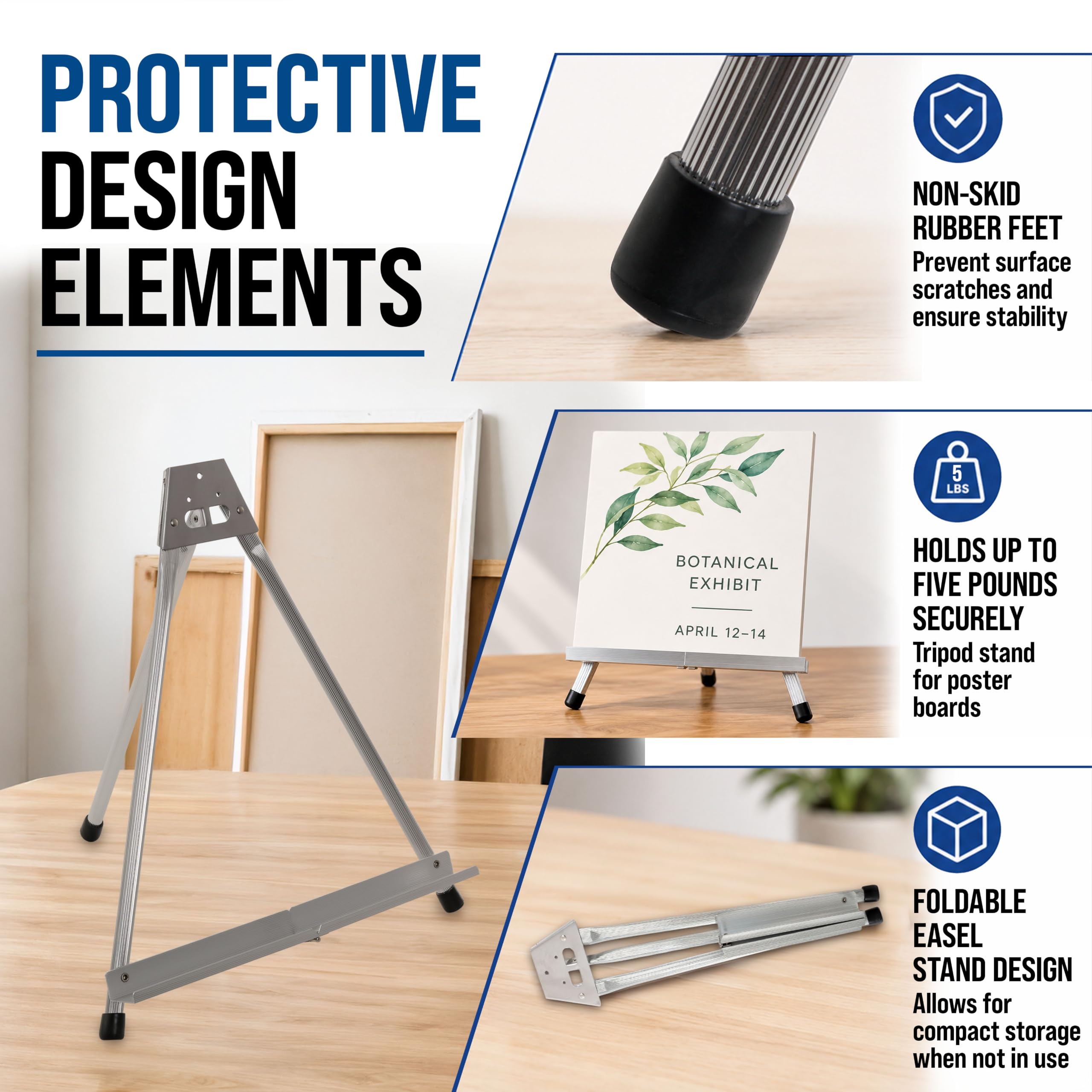 Aluminum Tabletop Easel - Portable Display Stand -6 Aluminum Tabletop Easel - Portable Display Stand -6