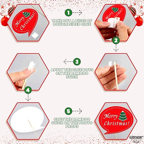 Miniatura 4 de KatchOn, Accesorios de cabina de fotos de Navidad, paquete de 47, accesorios de Navidad para sesión de fotos, accesorios de fotos de Navidad para