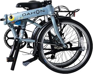Dahon Mariner D8 Folding Bike, Lightweight Aluminum Frame; 8-Speed Gears; 20” Foldable Bicycle for Adults