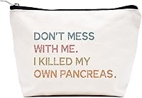 Vista 100 de LIBIHUA Bolsa de maquillaje para mujer, bolsa de cosméticos regalos para ella, bolsa de viaje femenina, Beige natural, 283-a mi increíble tía futura