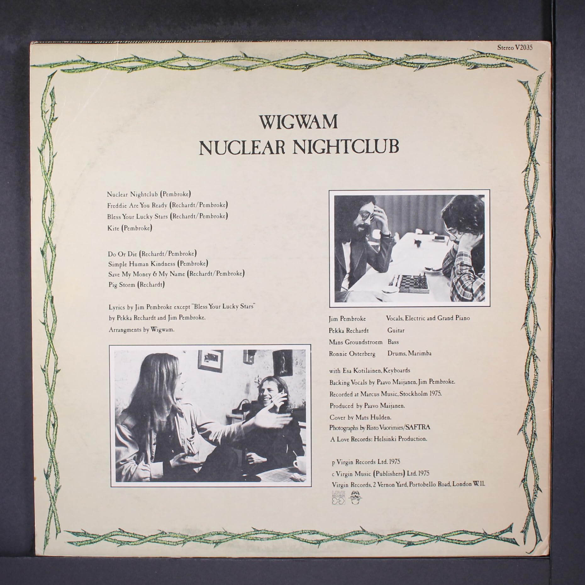NUCLEAR NIGHTCLUB LP (VINYL) UK VIRGIN 1975