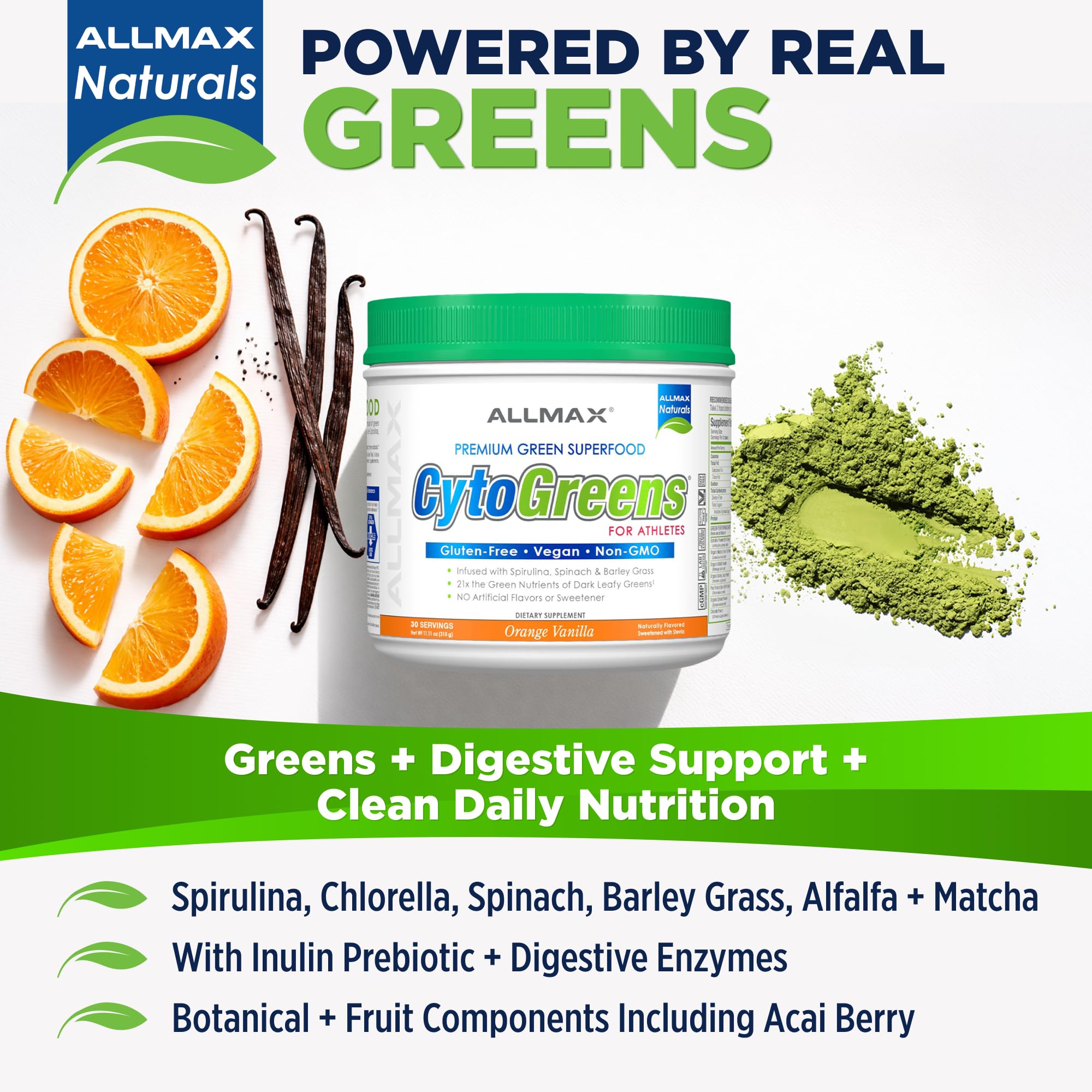 Amazon.com: ALLMAX Naturals CytoGreens Super Greens Powder
