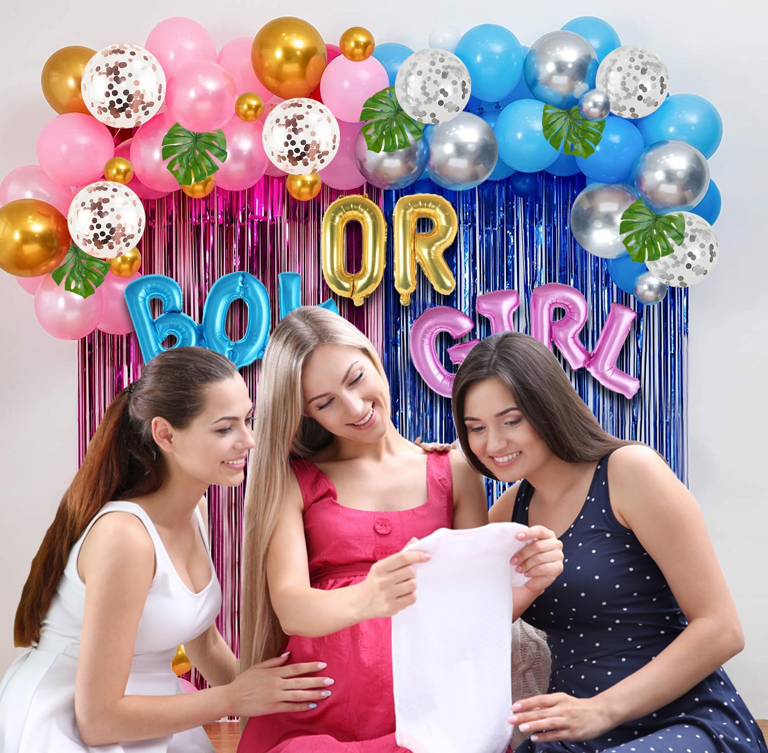 Party Propz Baby Shower Decoration Items - 99Pcs Mom To Be Decors | Decorations set | Baby Shower Foil Balloons | Mom To Be Decor | Decoration Items Set 4
