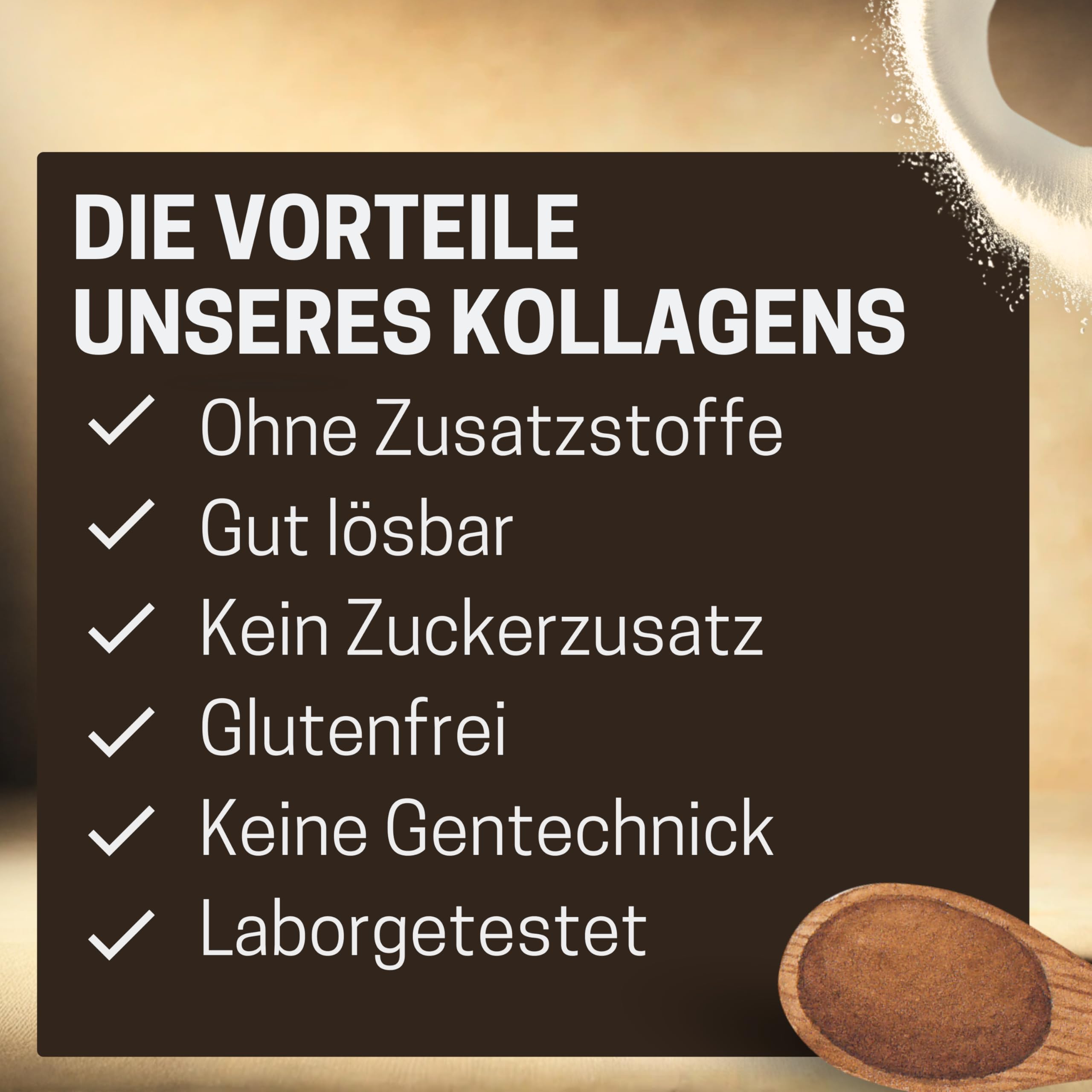 Barattolo da 2 kg di collagene in polvere ad alto dosaggio 100years – Collagene in polvere puro al 100%, senza aromi né additivi – Peptidi di collagene di tipo 1, 2 e 3 – Confezionato in Germania