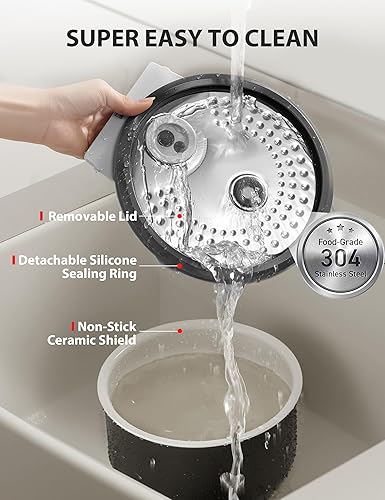 Miniatura 7 de TOSHIBA OriginTaste - Olla arrocera de 10 tazas sin cocinar, lógica difusa, funciones 15 en 1, pantalla digital, temporizador de retardo, mantener