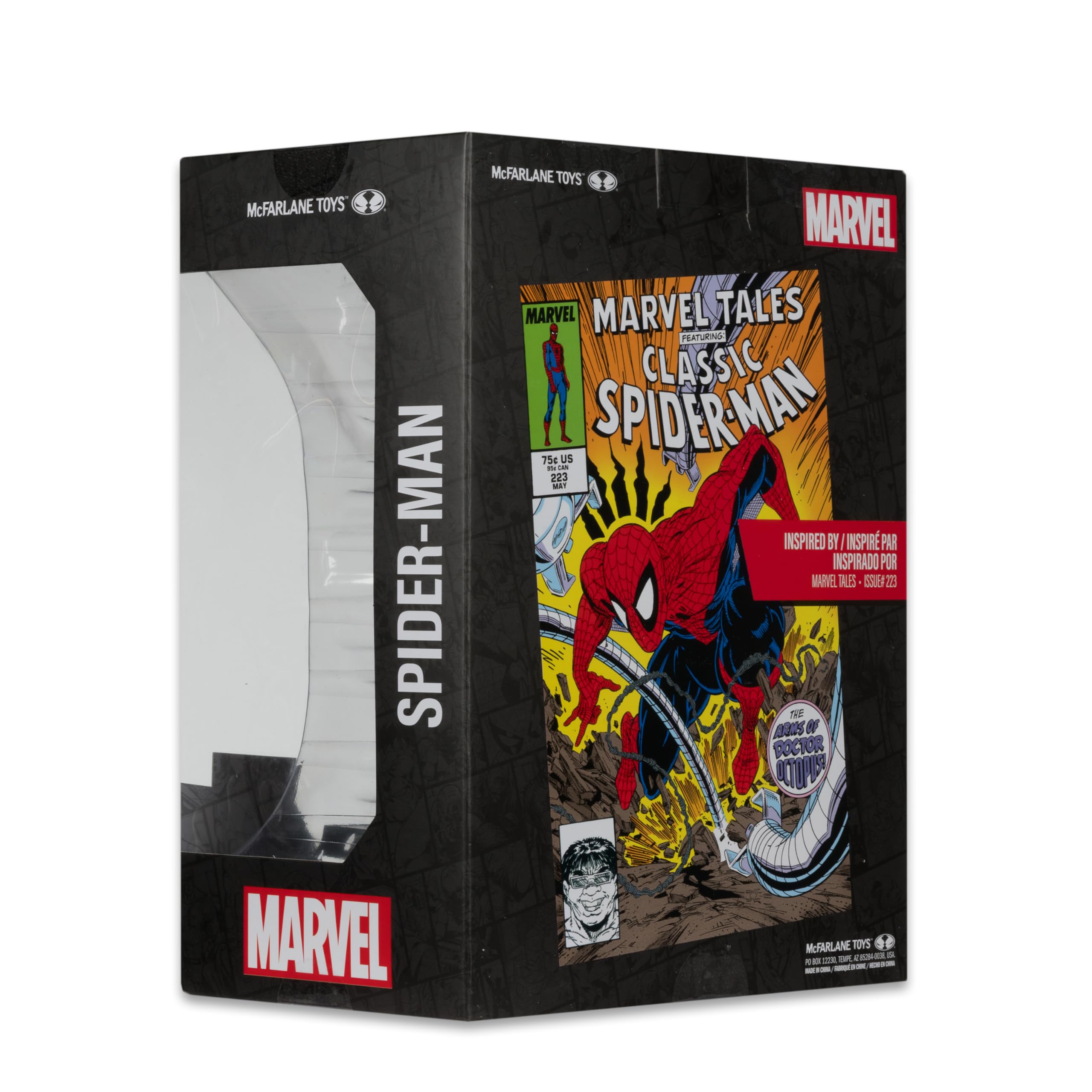 Marvel Spider-Man Skala 1:6. Kolekcjonerska ze sceną i komiksem (Marvel Tales #223) Zabawki McFarlane