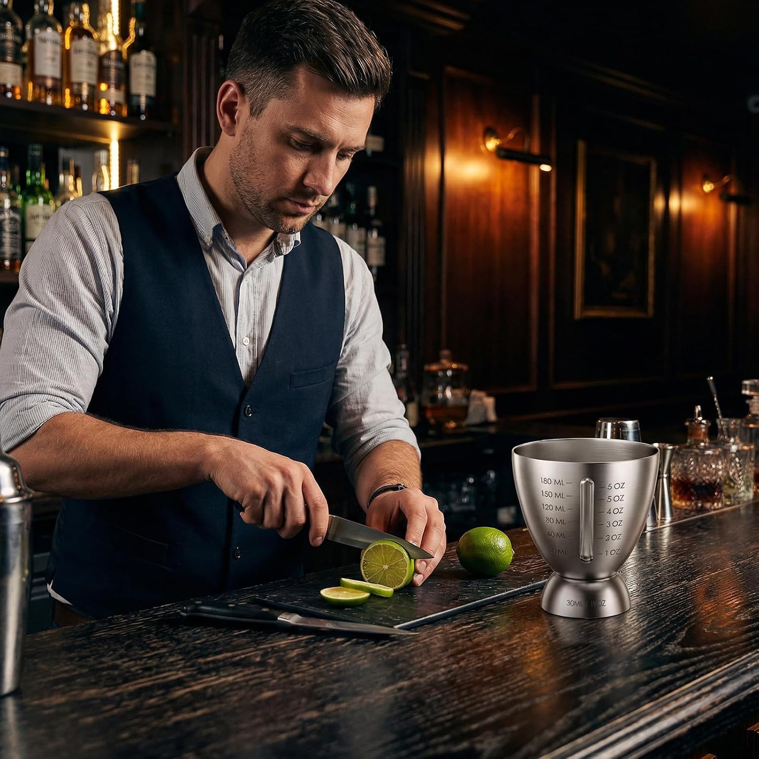 Cocktail Measuring Jigger for Bartending with Graduated Marking