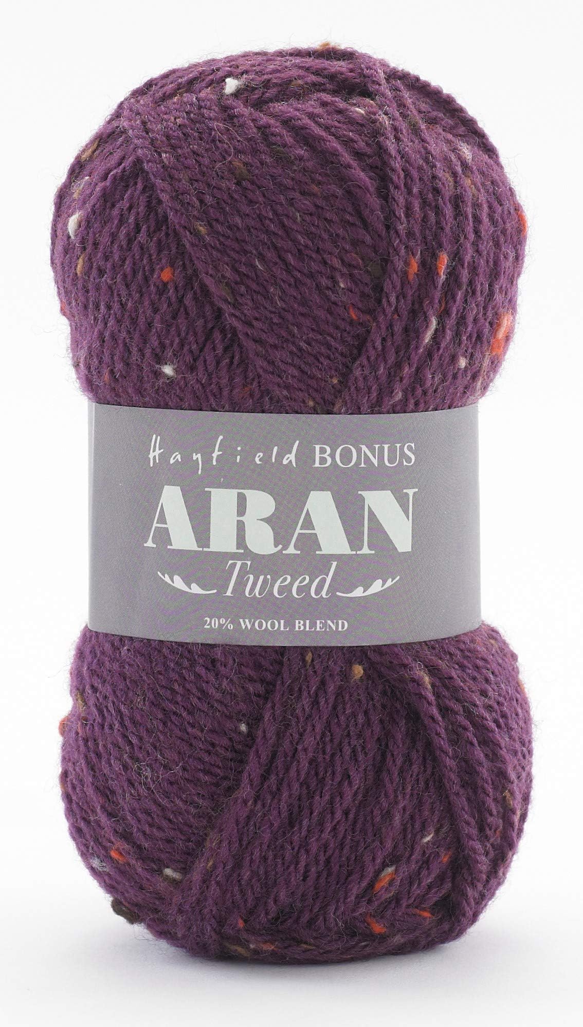 Sirdar Hayfield Bonus Aran Tweed – Strickgarn, 400 G Knäuel, 840 M, Blaugrün Tweed (637), 74% Acryl, 20% Wolle, 6% Viskose