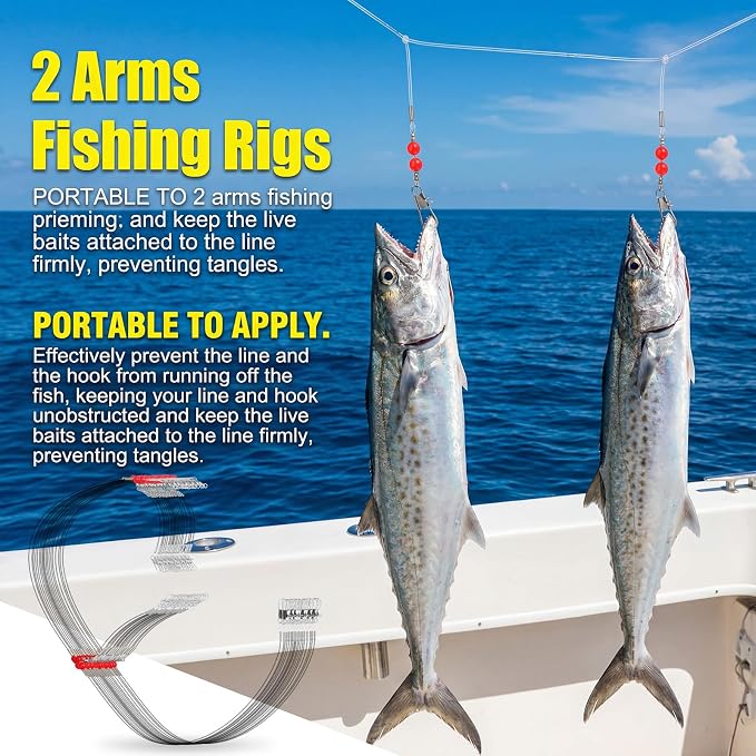 36 Piezas de Líderes de Pesca Acero Inoxidable miniatura 4
