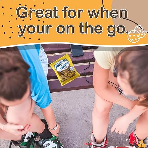 Miniatura 2 de Famous Amos Cookies, paquete de 15, bolsas individuales de 2 onzas tamaño bocado de famosas galletas Amos con chispas de chocolate, aperitivos a