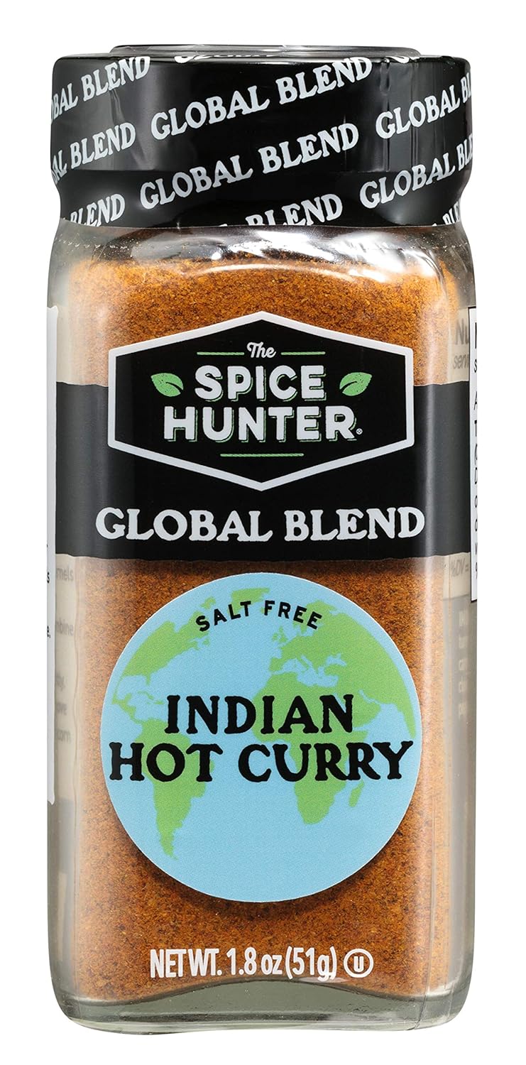 The Spice Hunter Curry, Hot, Indian, Blend, 1.8Ounce Jar