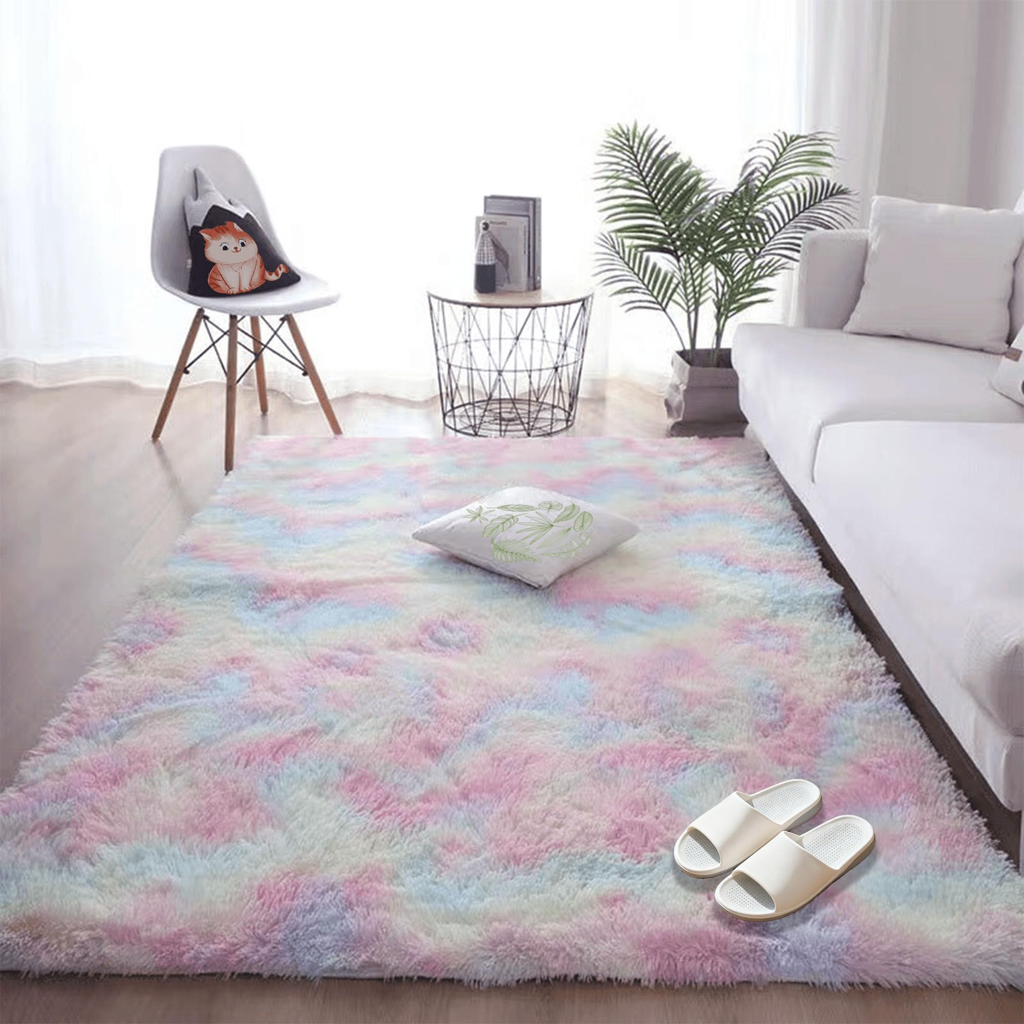 Tapis de salon lavable et antidérapant pour la maison