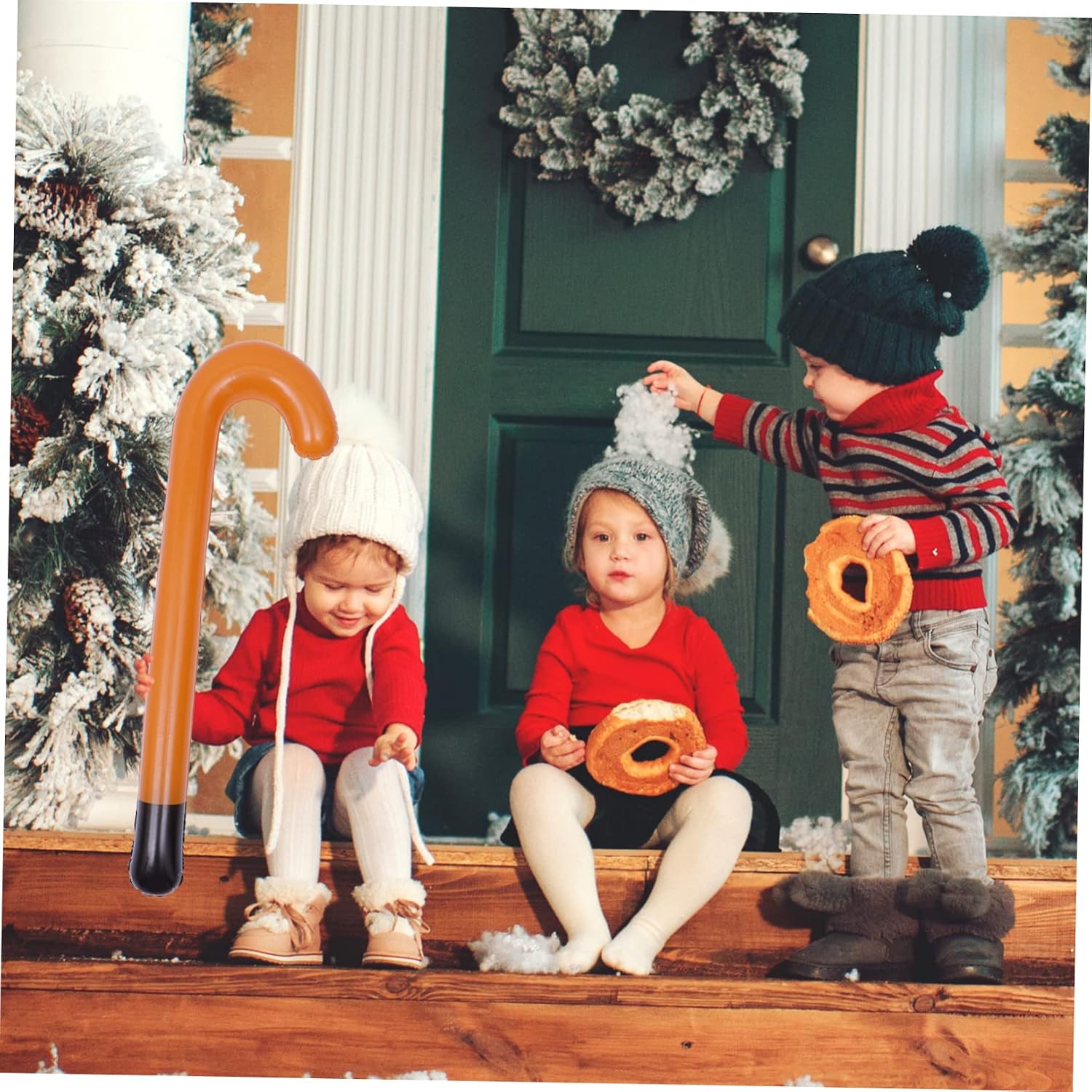 6Pcs Inflatable Christmas Cane Christmas Party Favors Inflatable Candy Canes Xmas inflatables Toy Candy