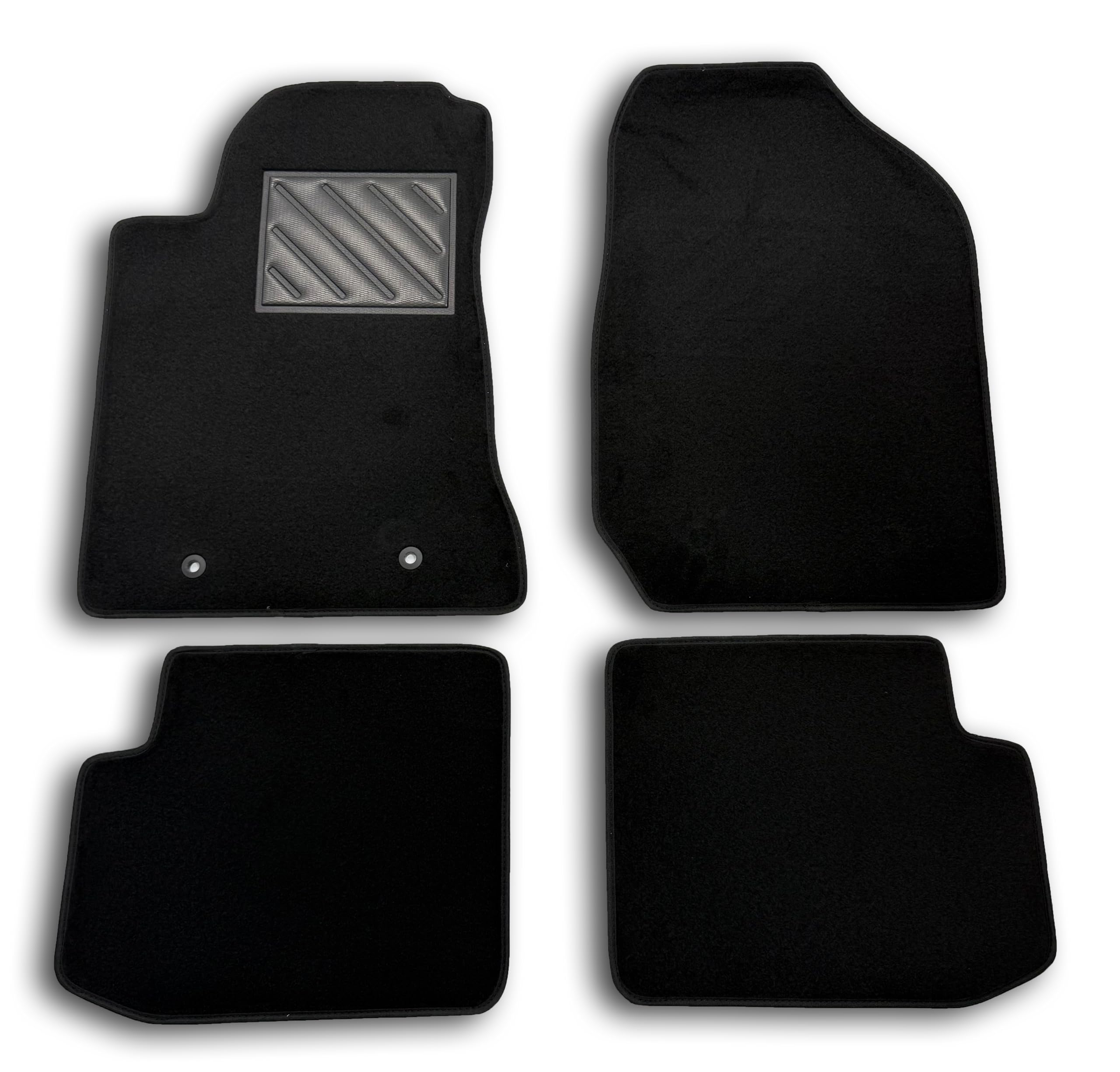 Alfombrillas para Toyota Corolla E12 del 2000 al 2006, Alfombrillas a Medida, Antideslizantes, con talonera de Goma Reforzada y Botones de Anclaje