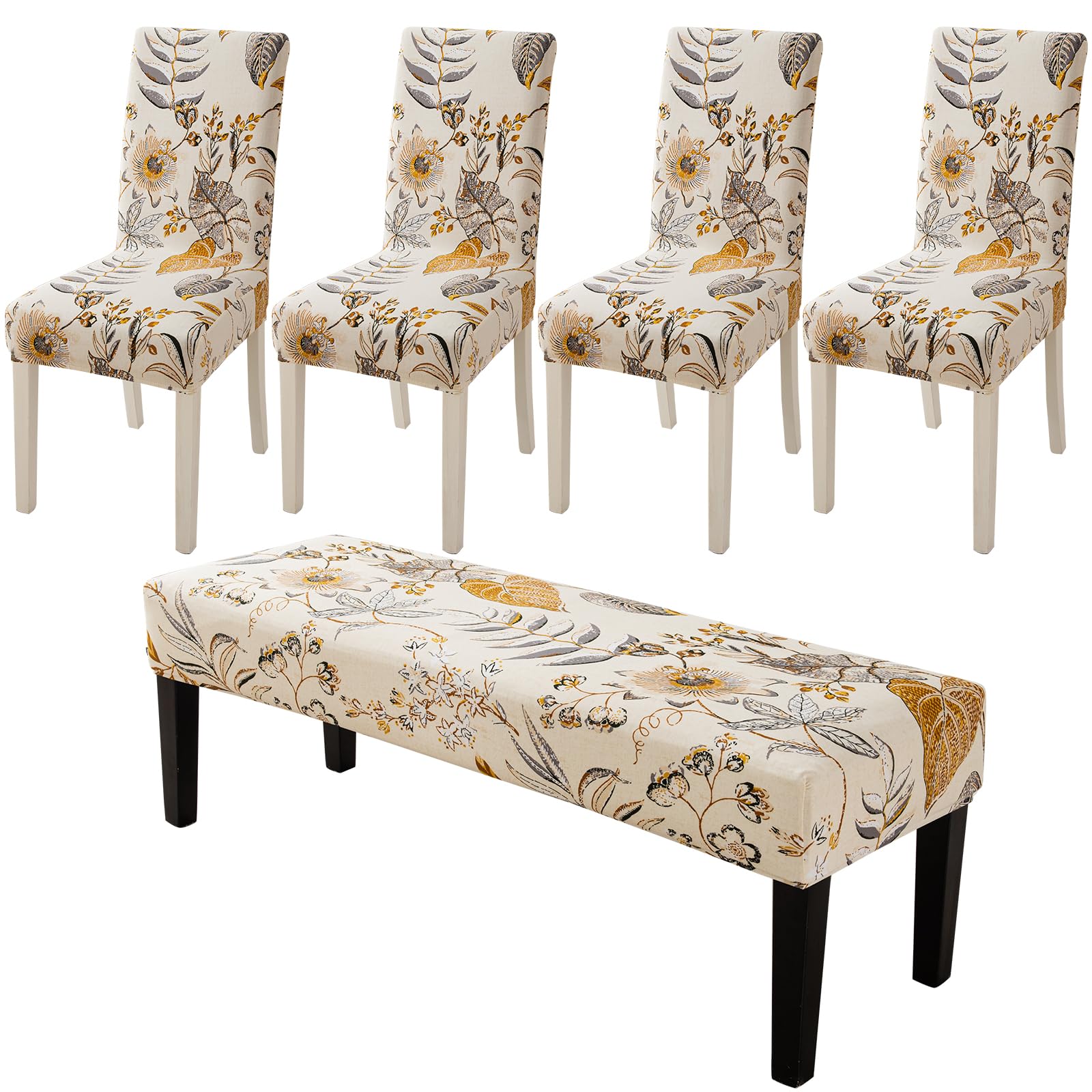 Dining Chair Covers Set - Parsons Chair Slipcover -19