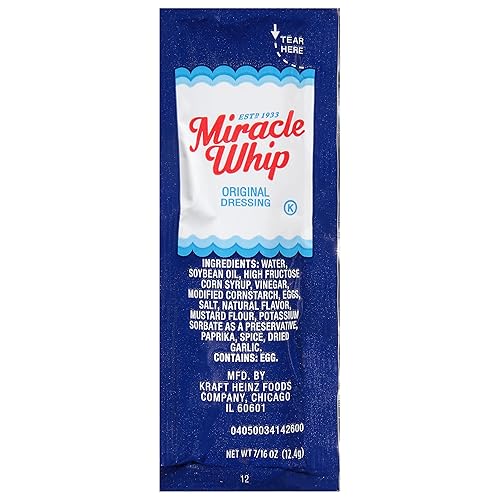 Kraft Miracle Whip - Una porción individual paquete de 044oz paquete de 200