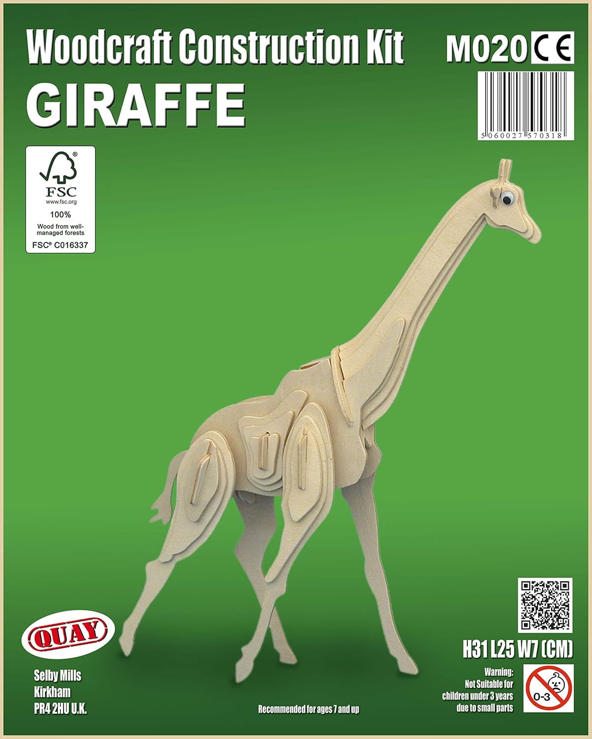 Quay Giraffe Woodcraft Construction Kit FSC TopToy