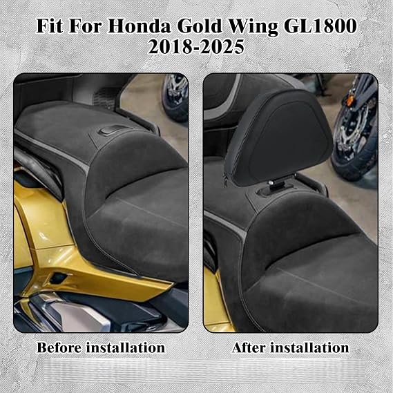 Passenger Motorcycle Rider Backrest Driver Seat Back Cushion Pad Fit For Honda GoldWing GL1800 2018-2024 2025 Rear Backrest
