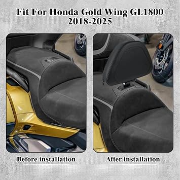 Passenger Motorcycle Rider Backrest Driver Seat Back Cushion Pad Fit For Honda GoldWing GL1800 2018-2024 2025 Rear Backrest