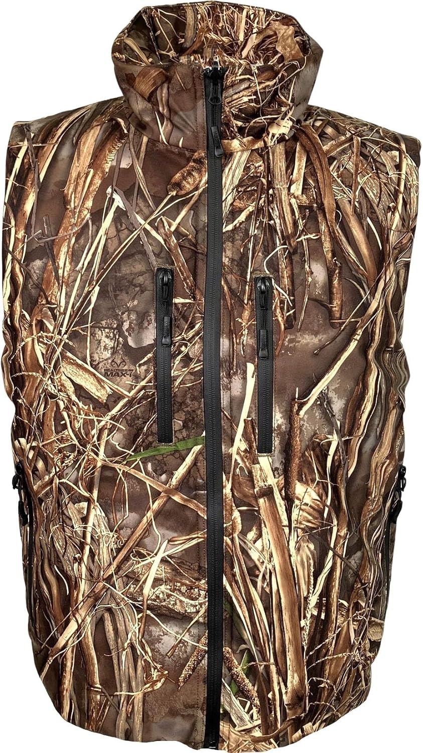 MidwayUSA Men's Duck Creek Waterfowl Vest Realtree Max-7 Camo XL Tall