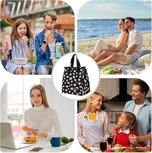 Miniatura 7 de TELLUMO Bolsa de almuerzo, bolsa de almuerzo aislada para mujeres y hombres, contenedor grande reutilizable a prueba de fugas para oficina, trabajo,