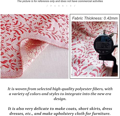 Vista 8 de BAWHO Mooie Jacquard Zijden Satijnen Garen Geverfde Stof Prachtige Bloem Bloemblaadjes Ontwerpshow Elegantie Doek Voor Het Maken Van
