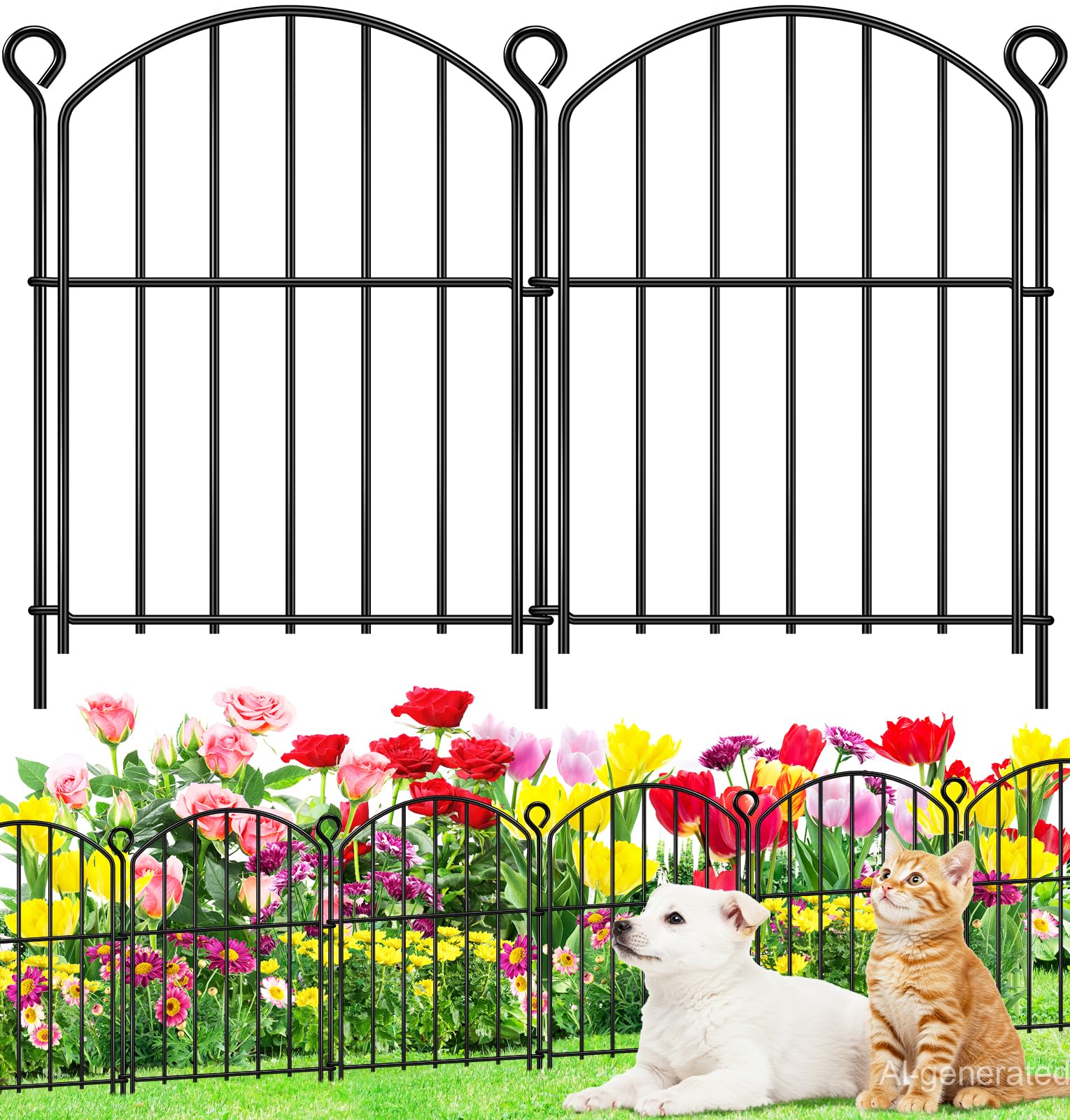 HEYRSUN Arched Garden Fence