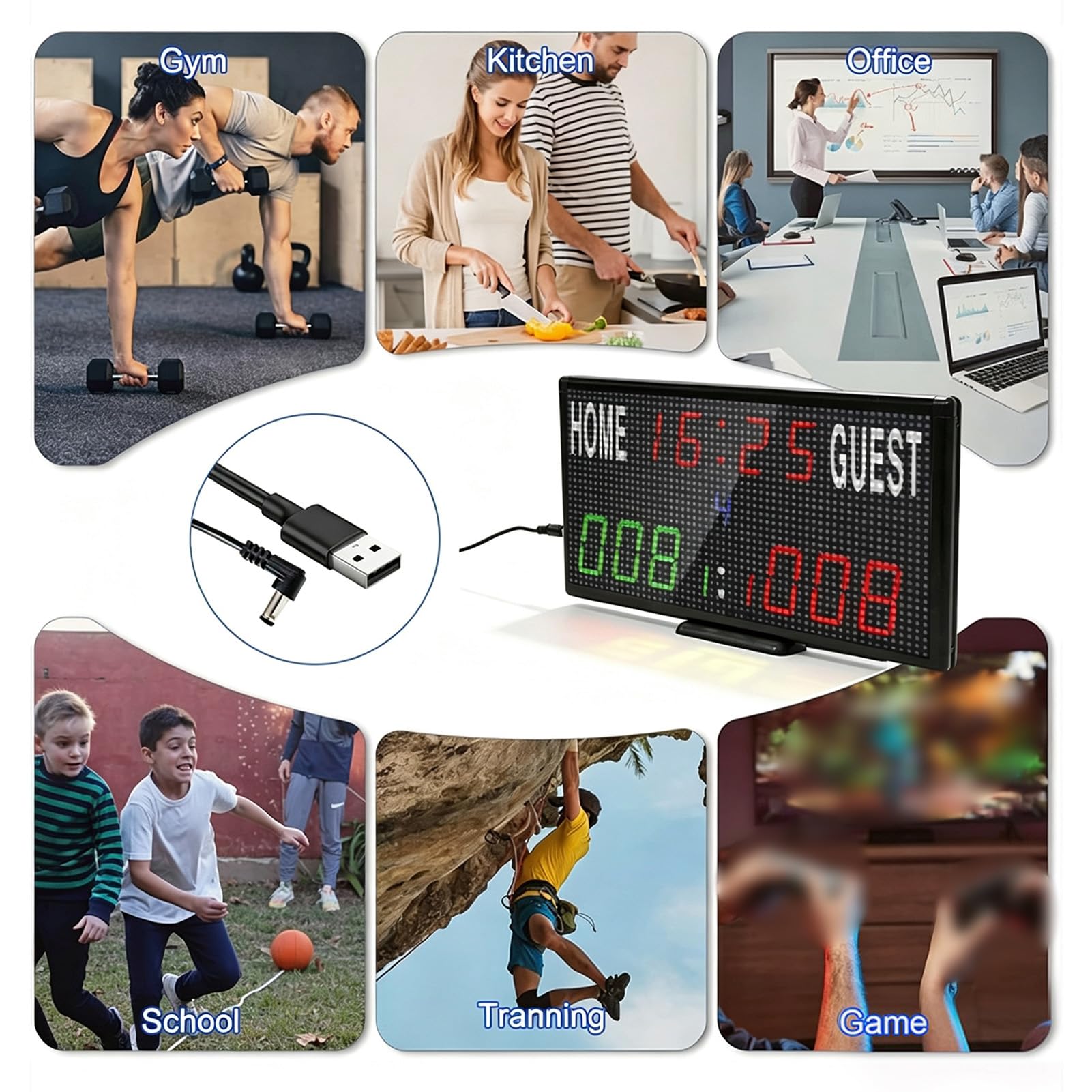 Señal LED Programable para Publicidad LED con Desplazamiento | Empresarial Pantalla personalizable, Tablero Mensajes Control Remoto para Bodas, Tiendas, Bares, Atractivo Visual Dinámico