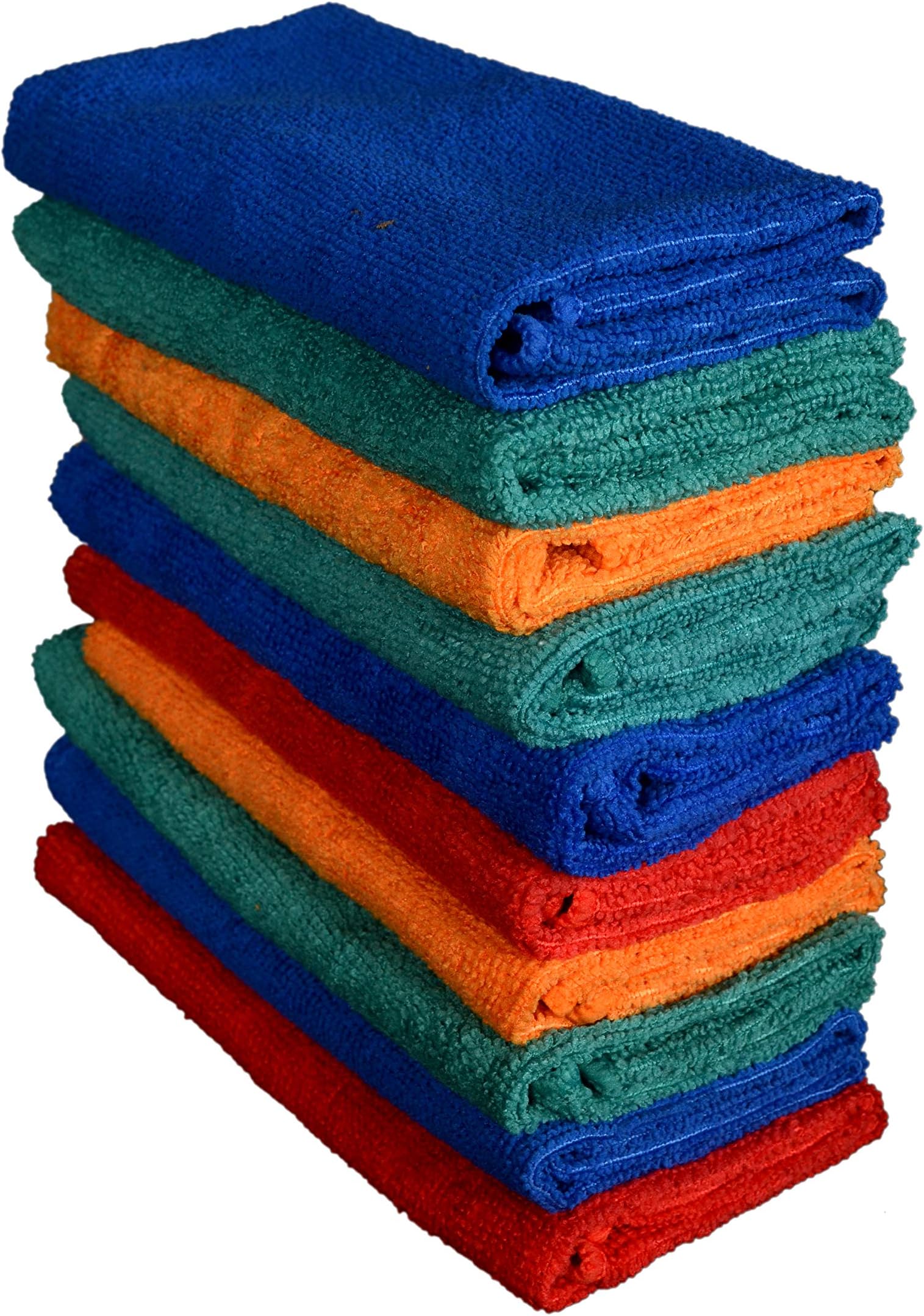 Sheen microfiber cleaning cloth-Multicolor(30x35cm , pack of 10)