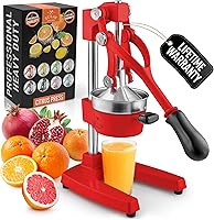 Vista 17 de Zulay Kitchen Exprimidor profesional de cítricos – Prensa manual de cítricos con acabado cromado y exprimidor de naranja – Exprimidor de limón