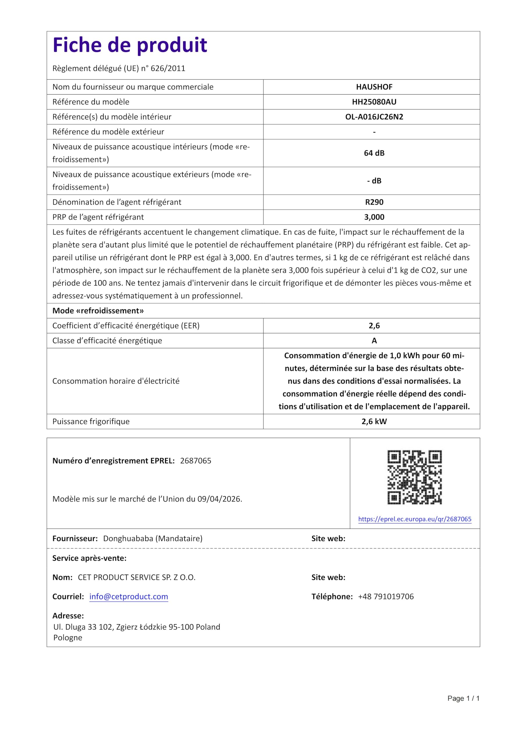 HAUSHOF Climatiseur Mobile 9000 BTU, 4-en-1 avec Tuyau d’Évacuation et Housse d’Isolation Thermique, 330 m³/h, Déshumidificateur 25 L/Jour, Mode Nuit, Télécommande, Kit Fenêtre, Jusqu’à 30 m²