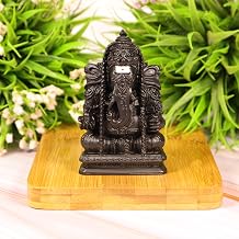 Spillbox Natural Black Unpolished Karungali Wood Ganesh Idol|Original Ebony Wood|Vinayagar Idol|Gift|Ganapati Murti|Ganesha Statue for Home Decor|Tabletop for Pooja|Puja-Karungali Selva Vinayagar
