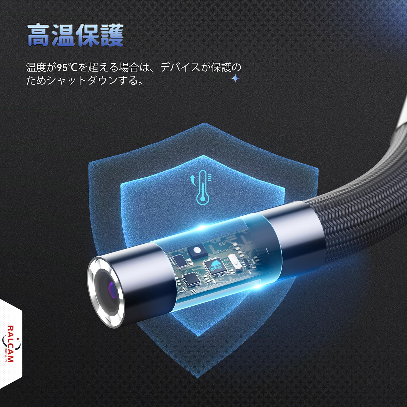 Amazon.co.jp: Ralcam 先端可動式ファイバースコープ 360°四方向回転