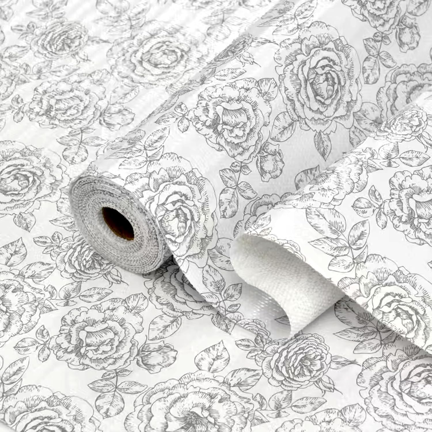 Shelf Drawer Liner for Kitchen Cabinets Non Adhesive, Slip Resistant Strong Grip Thickened Cabinet Liners for Shelves, Non Slip Plastic Shelving Paper for Cupboard, Dresser, Pantry(Rose, 17.5" x 20FT)