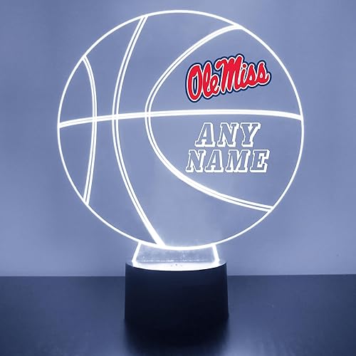 Miniatura 33 de Letrero LED personalizado de baloncesto de los Wolverines de la Universidad de Michigan, lámpara de luz nocturna con control remoto y nombre o